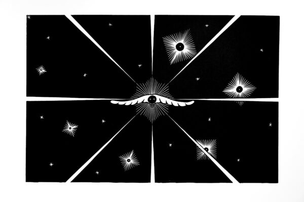 8 ♠ - Gravure sur lino Eric Lay